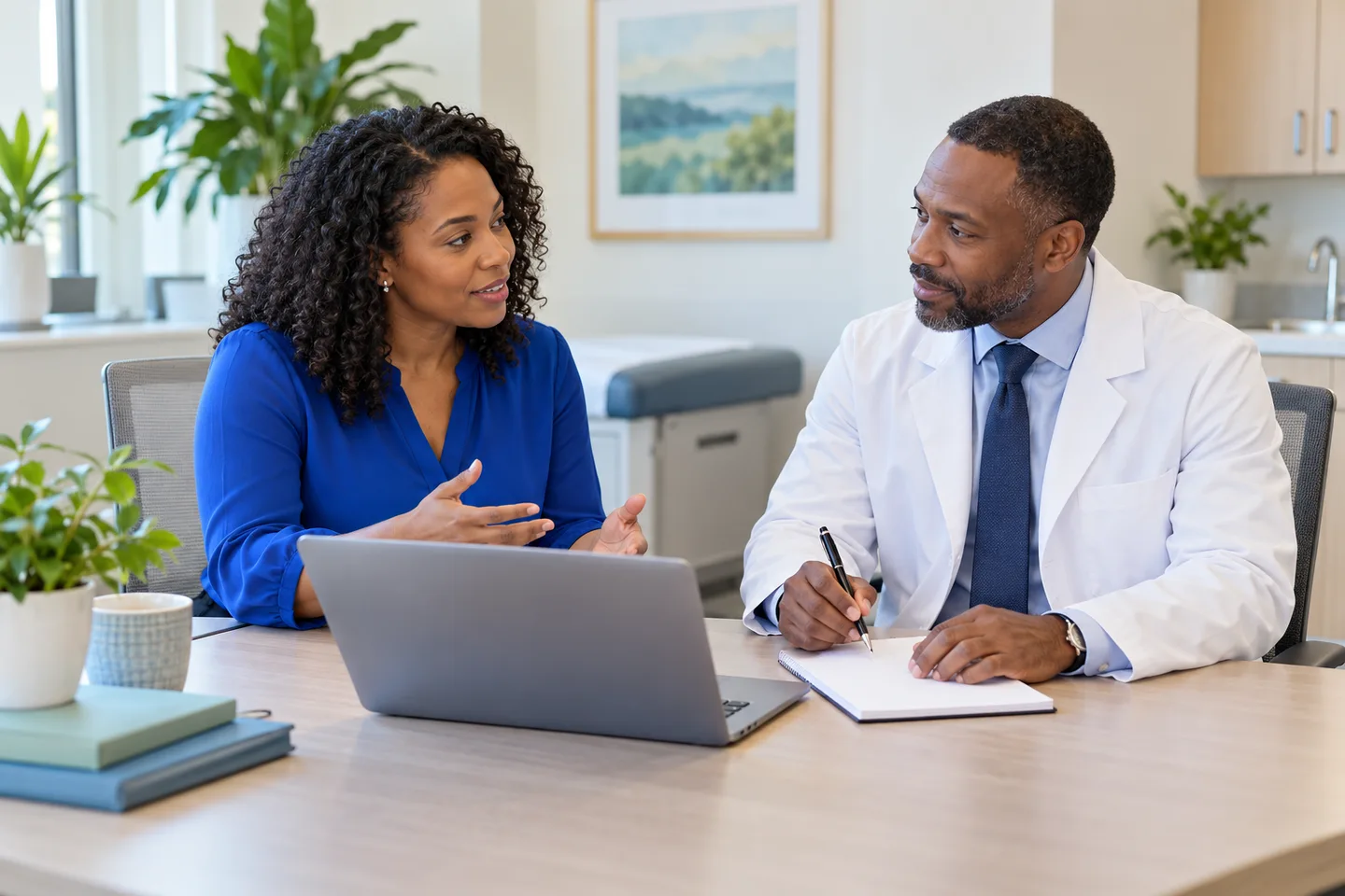 practice administrator and physician coordinating work